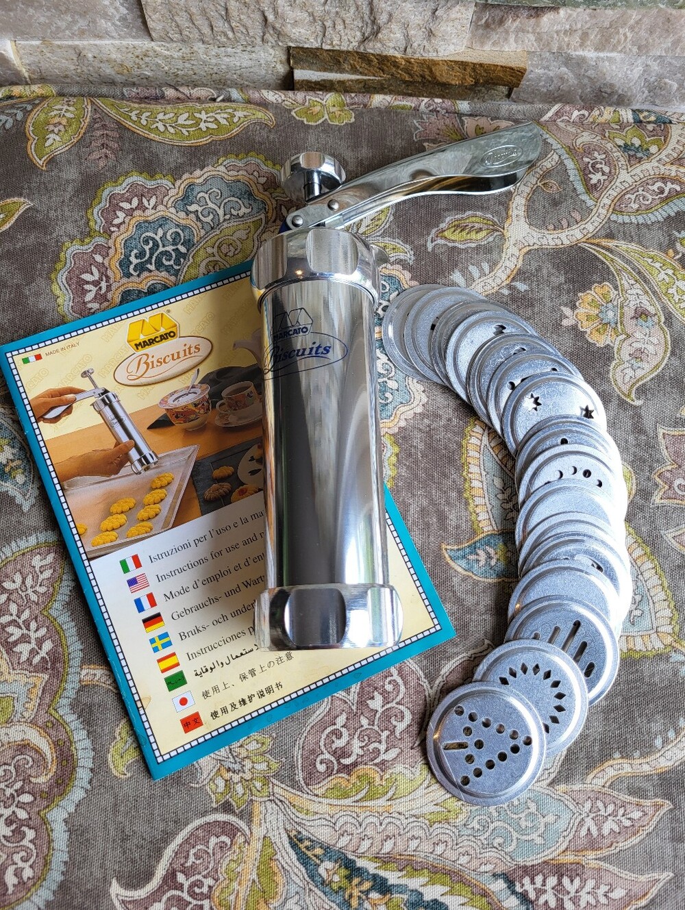 Marcato Italian Cookie Press - Silver